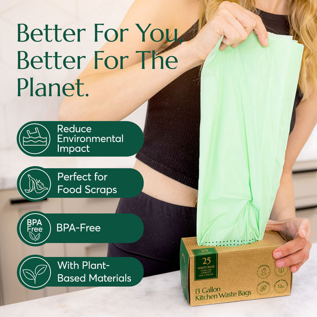 Compostable 13-Gallon Trash Bags